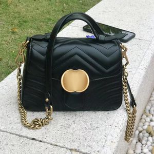 Klassisches echtes Leder Marmont Original G Damen Herren Umhängetasche Luxus-Designer-Taschen BERÜHMTE Handtasche Umschlag Mode-Einkaufstasche Schulterbrieftasche Geldbörse Handtasche Clutch