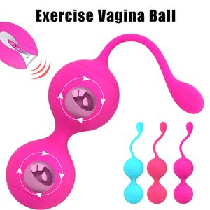 Beauty Items G Spot Vibrator Kegel Vaginal Ball Vagina Muscle Trainer 10 Speed Tighten Ben Wa Balls Silicone sexy Toy for Women