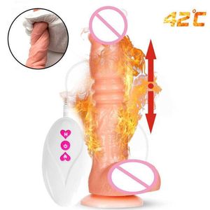 Skönhetsartiklar Intelligent värmefunktion Teleskopisk vibration Dildo Swing Sug Cup Sexiga leksaker för kvinnans vibrator Penis