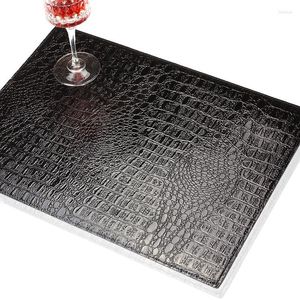 Table Mats Insulation Pads Leather Bowl Home Christmas Decor Heat Resistant Placemat Non-Slip Mat For Dining