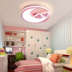 Ceiling Lights Heart Shape For Girls Room Kids Bedroom Light Baby Girl Lamp Child Princess