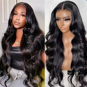 Hot Lace Perücken Highlight Body Wave 13x1 T-Teil für schwarze Frauen synthetische Ombre Blonde Perücke vorgezupft mit Babyhaar 221216