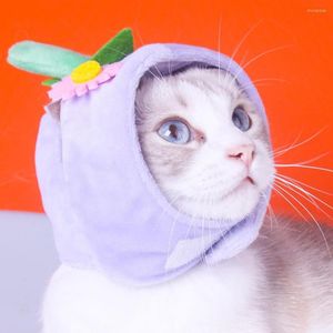 Dog Apparel Stylish Pet Cap Breathable Ultra-Light Headdress Cartoon Carrot Cat Hat Pography Prop