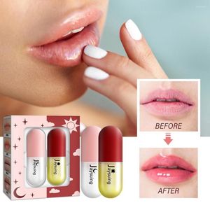 Lip Gloss 2Pcs/Set 5.5ml Oil Not Dry Natural Extract Glaze Moisturizing Tint Wings Lipstick Female Makeup Comestics For