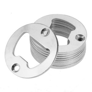 Factory Sale DIY Metal Round Beer Bottle Opener Accessories Kitchen tools Two Style Silver RRA852