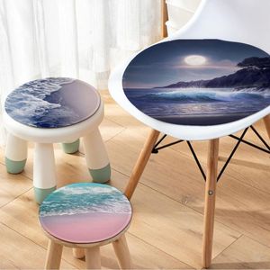 Kudde Great Wave Round Meditation Stool Pad Dining Chair Tatami Seat Anti-Slip S Home Decor