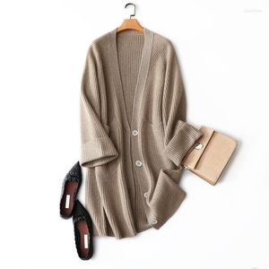 Frauen Strick Lange frauen Gestrickte Strickjacken Jersey De Mujer Invierno Weibliche Strickjacke Winter Warme Einreiher Büro Dame Tops