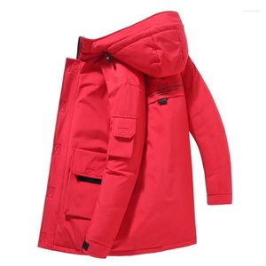 Men's Down Winter Brand Fashion Parka 90% White Duck Coat Men Windbreaker Jacket And Coats Hooded Mid-length Mens Clothes Unisex