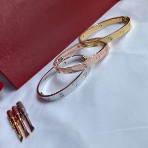 Pulseira feminina de ouro diamante elegante novo ouro rosa 316L pulseira de parafuso de aço inoxidável com chave de fenda e caixa original nunca perca as pulseiras