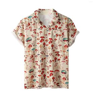 Men's Casual Shirts Black Button Shirt Men S Big And Tall Floral Men's Printed Plus Size Short-Sleeved Long Scrub Top Cotton Short