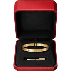 Женский браслет 18K золотой браслет мужская бриллиантовая мода новое розовое золото дизайнер из нержавеющей стали браслеты из шарнирных украшений роскошные браслеты браслеты