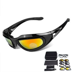Desert 4 Lenses Army Goggles Outdoor UV Protect Sports Hunting Sunglasses Unisex Hiking Tactical Glasses2918