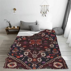 Blankets Turkish Carpet Art Vintage Print Bed Blanket Flannel Air Conditioning