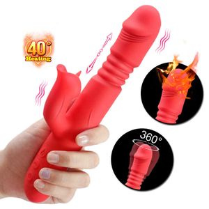 Güzellik Ürünleri 10 Mod Isıtmalı 360 Döndürme G Spot Klitoral Dil Uyarıcı Yapay penis Vibratör Kadın Yetişkin Seksi Oyuncaklar Su Geçirmez