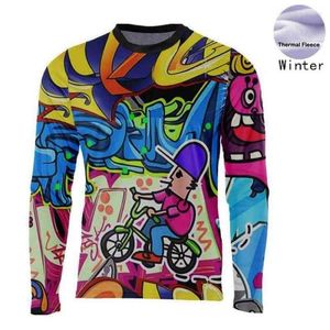 Racingjackor 2022 Motocross Jeresy Downhill Jersey för vinter MTB Offroad Lång motorcykel Moto Cycling Hombre T-shirt