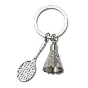 Favor de festas New Beg Combra Metal Badminton Keychains Novelty Ball Keyrings Sports Gifts RRD117