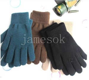 winter warm pure color knitted gloves cheap women winter good quality gloves DE971