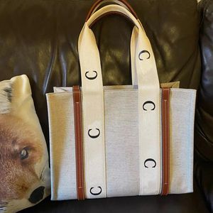 Designer di lusso di alta qualità Borse da donna WOODY Tote shopping bag borsa alta tela hobo moda lino Grandi borse da spiaggia viaggio 268Y