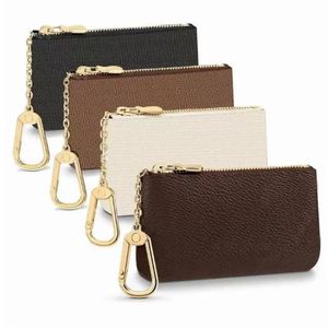 With box wallets CLES Designer Fashion Womens Mens Credit Card Holder Coin Purse Mini Wallet Bag Charm Brown Canvas265L