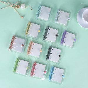 Mini Notebook 3 Ring Binder PVC Loose-Leaf Shell Kawaii Stationery Portable Diary Office School Supplies DIY