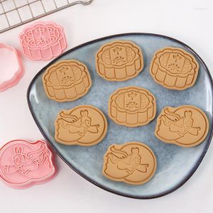 Baking Moulds Mid-autumn Dragon Boat Festival Moon Cookie Cutter Plastic Biscuit Knife Fruit Cake Kitchen Tools Mold Embossing Printing