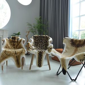 Pillow Polyester Home Decorative 3d Printing Plush Tiger Lion Mat Chair Sofa Seat