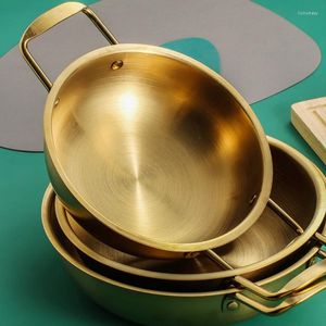 Plates Stainless Steel Round Flat Dinner Plate Cake Bread Storage Dishes Serving Tray Cold Noodle Making Tools With Silicone Ears Pan