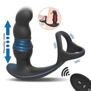 Sk￶nhetsartiklar vibrator anal plug Men manlig prostata massager tr￥dl￶s fj￤rrkontroll st￶tande rumpa dildo vibratorer sexig leksak f￶r kvinna