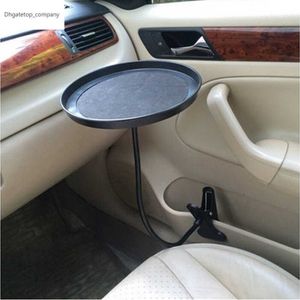 Folding car stand dining table black drink back seat cup holder gua car