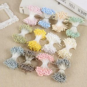 Dekorative Blumen, 400/800 Stück, künstliche Doppelköpfe, DIY-Blume, Staubblatt, Stempel für Handarbeiten, Scrapbooking, Hochzeit, Party, Heimdekoration