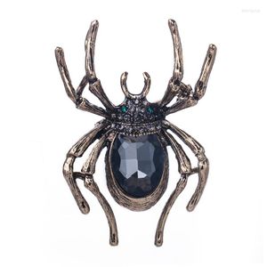 Broscher Wulibaby Rhinestone Spider För Kvinnor Unisex Vintage Insekter Fest Casual Pins Presenter