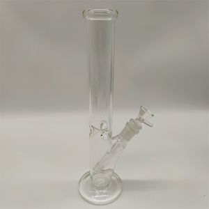 12 polegadas retas lisadas de ￡gua de ￡gua de vidro de vidro bongs hookah fumando copo bongueiro tigela de 14 mm de 14 mm