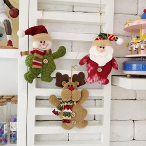 Christmas Decorations 10pcs Merry Wooden Baubles Tags Xmas Doll Decor DIY Craft Ornaments Year Gift Santa Claus Snowman Pendant