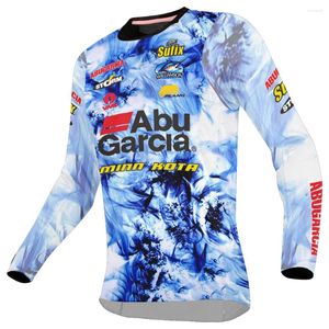 Racing Jackets MTB Summer Long-sleeved Fishing Motocross Clothing Retro Cycling Jersey Men Breathable