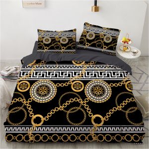 Conjuntos de cama Luxo 3D Europa Queen King Duplo Capa de edredon linho Confortável Cobertor Colcha Set circular 221231