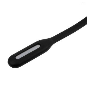 Bordslampor svart färg mini flexibel böjbar USB ljus pc laptop anteckningsbok bärbar led lampa mjuk ljus bok #w5