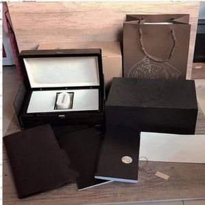 Original Matching Papers Security Card Gift Bag Top Wood Watch Box for PP Boxes Booklets Watches Print Custom Card watch case316W