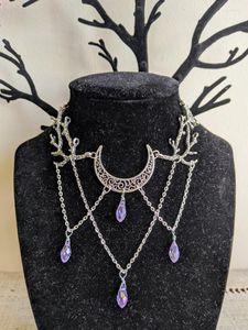 Choker zaczarowany leśne gałęzie gałęzie Naszyjka fantasy gałązka biżuteria duchowa gotycka biżuteria Wiccan pogan