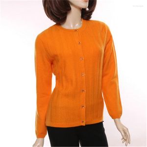 Malhas femininas de alta qualidade caxemira o-gola malha feminina moda sweet suéter de suéter solteiro laranja 3color tamanho grande s-3xl