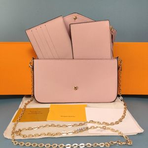 الرقم التسلسلي للنساء Luxurys Designers Bag Multi Felicie Pochette حقائب اليد النسائية المحفظة حقائب كتف محفظة حقيبة كروسبودي حمل Pruse