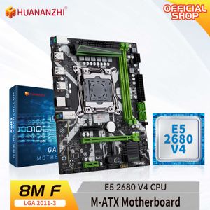 Huananzhi 8m F LGA 2011-3 MotherBoard com Intel Xeon E5 2680 V4 Conjunto de kits combo DDR4 Recc não ECC Memória NVME USB