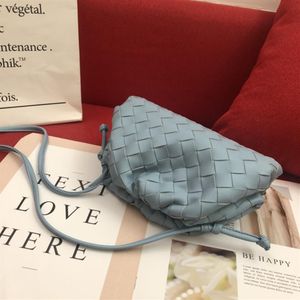 NEU FODE EURNELE WEELDERLEDERLEDER Wolkenbeutel Damen Clutch Hand weiche Knödel Hobo -Umhängetaschen Geldbörse High Quality180o