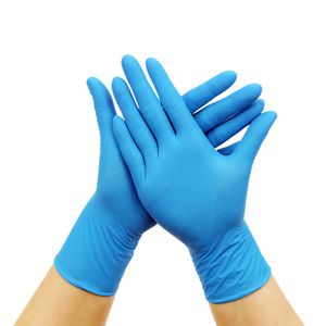 12Parer i Titanfine -lager i USA Bulk Supply Customized Disponerbara Blue Nitrile Gloves Non Sterile