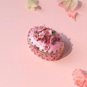 Present Wrap Eloy Jewelry Box Cherry Blossom Romantic Ring Wedding Creative