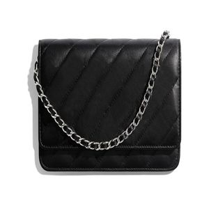 10A New magnetic hardware hasp women shoulder bags classic plaid handbags cross body clutch bag female purse mini caviar genuine l166t