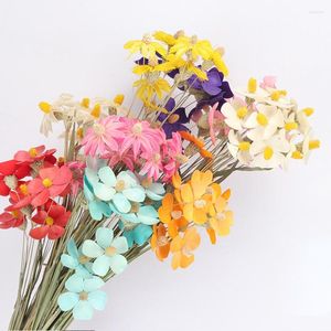 Decorative Flowers 12pcs Violet Handmade Art Dried Flower Ornaments Natural Plants Home Office Party Decor