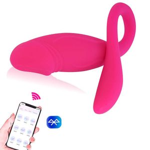 Itens de beleza Vibrator Silicone Prostate Massager Bluetooths App Mini Bullet Anal Plug Toys Sexy For Mulheres Homens 18 Adultos Produzir