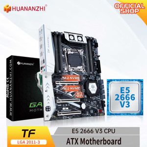 HUANANZHI TF LGA 2011-3 Motherboard Intel with XEON E5 2666 V3 support DDR3 DDR4 RECC memory combo kit set NVME SATA USB ATX