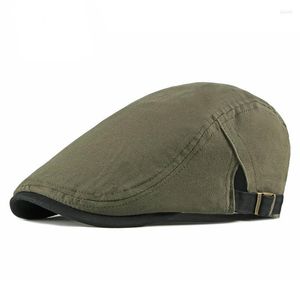 Berets Autumn Cotton Men 's Beret Patchwork Flat Cap Driver Retro Sboy Caps Boina Casual Ivy Flatcap Cabbie Hats