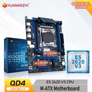 Huananzhi QD4 LGA 2011-3 MotherBoard com Intel Xeon E5 2620 V3 DDR4 Recc não ECC Memória Combo Kit Conjunto NVME USB 3.0